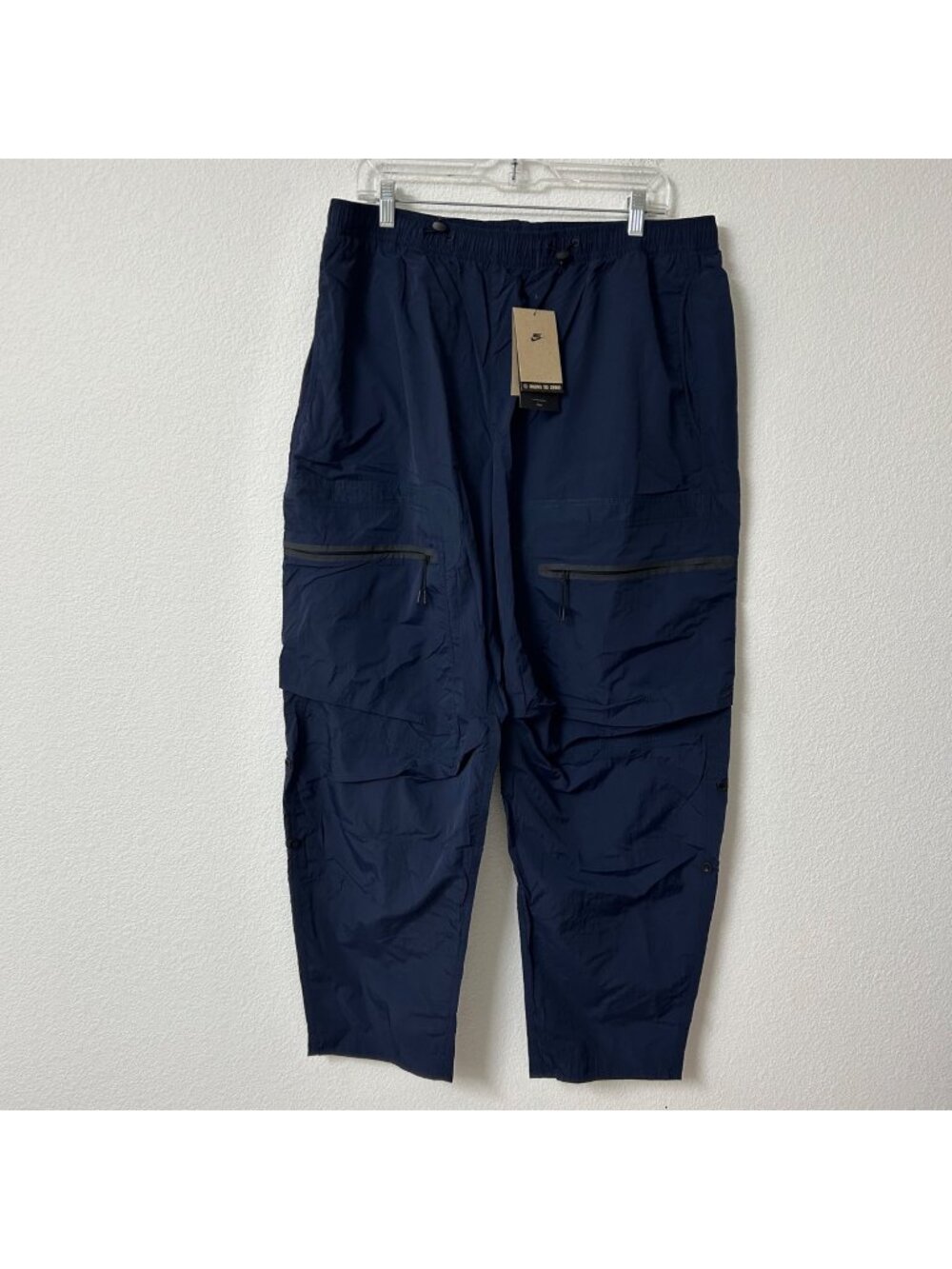 Nike Sportswear Tech Woven Cargo Pants HJ2940-451 Size L Navy Blue